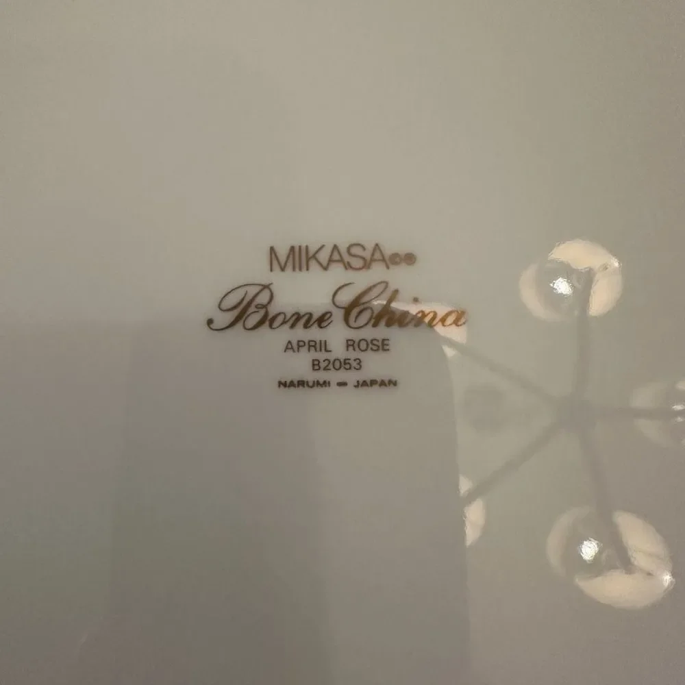 Mikasa April Rose Cake Server Plate & Slicer 1980s Vintage Bone China New‎